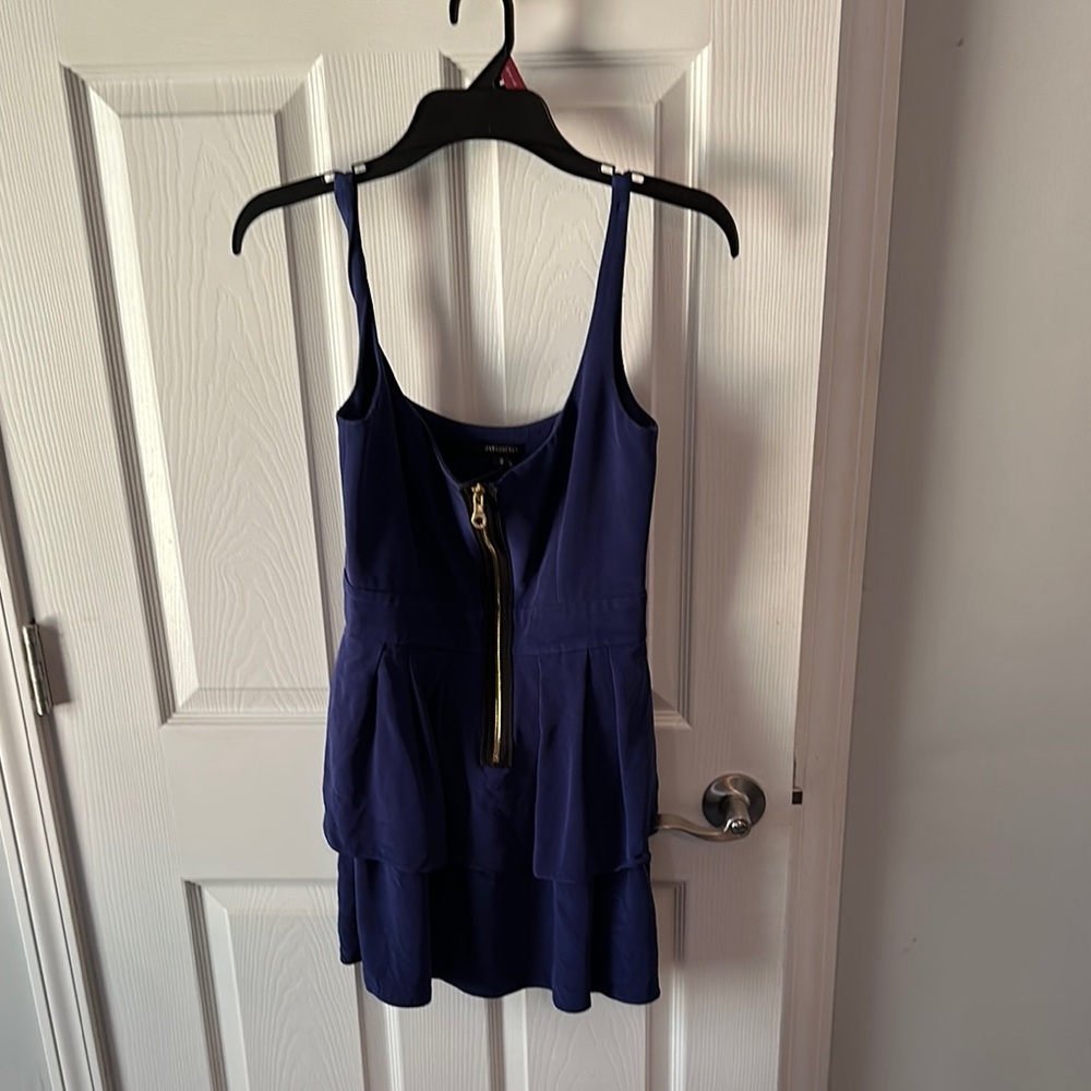 🩷Jay Godfrey Navy Blue Dress with Gold Zipper🩷